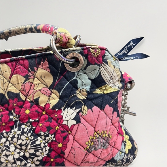 Vera Bradley Happy Snails Quilted Satchel Floral Shoulder Chain Bag Cottagecore - Picture 8 of 11
